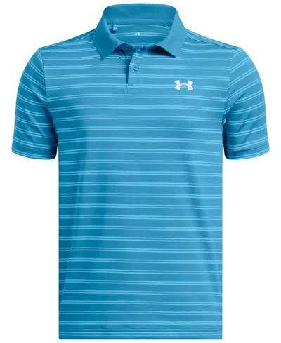 UNDER ARMOUR BIG BOYS PERFORMANCE STRIPE POLO SHIRT