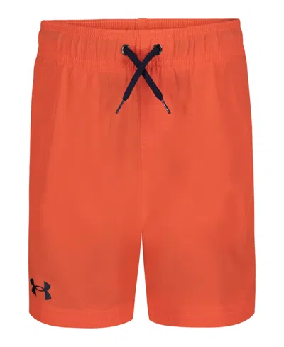 Under Armour Kids' Big Boys Printed Volley Swimsuit In Fire