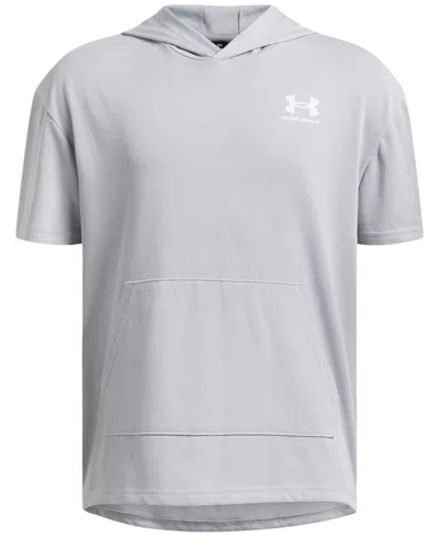 Under Armour Kids' Big Boys Rival T-shirt Hoodie In Mod Gray
