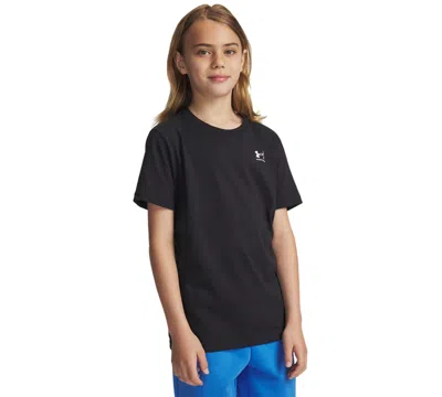 Under Armour Kids' Big Boys Sportstyle T-shirt In Black