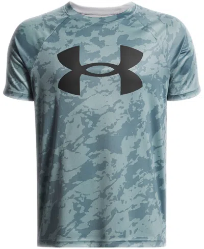 Under Armour Kids' Big Boys Tech Big Logo Printed Short Sleeve T-shirt In Gray