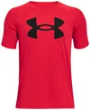 Under Armour Big Boys Tech Big Logo Short Sleeve T-shirt In Red,black