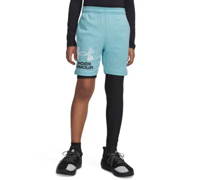 Under Armour Kids' Big Boys Tech Moisture-wicking Quick-dry Shorts In Blue