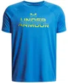 Under Armour Big Boys Tech Split Wordmark Graphic Short-sleeve T-shirt In Blue