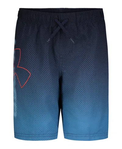 Under Armour Kids' Big Boys Textured Volley Swimsuit In Midnight Navy