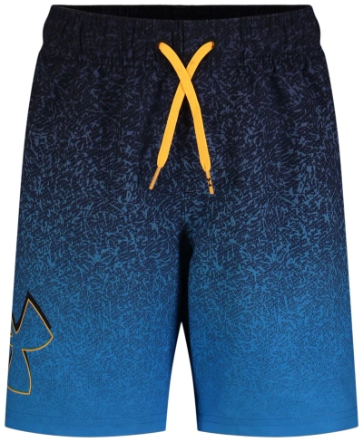 Under Armour Kids' Big Boys Ua Tipped Logo Swim Volley Shorts In Viral Blue