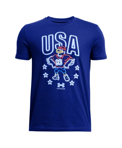 Under Armour Kids' Big Boys  Freedom Energy Graphic Short Sleeve Tshirt In Team Royal