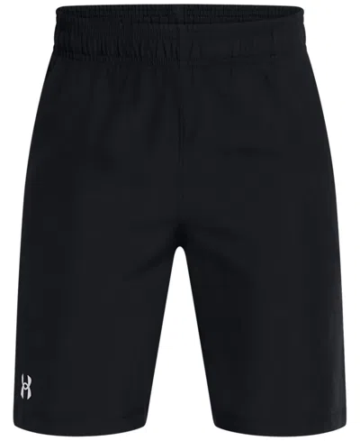 Under Armour Kids' Big Boys Woven Drawcord Shorts In Black,white
