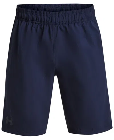 Under Armour Kids' Big Boys Woven Drawcord Shorts In Midnight Navy,black