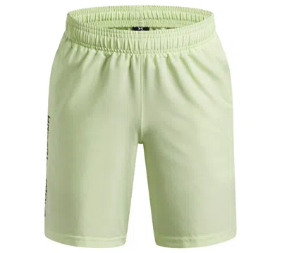 Under Armour Kids' Big Boys Woven Wordmark Shorts In Green