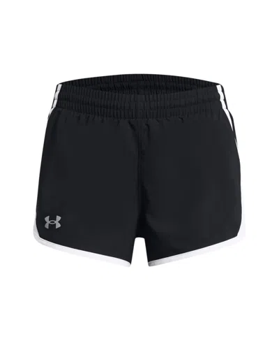 Under Armour Kids' Big Girls Fly-by 3" Shorts In Black