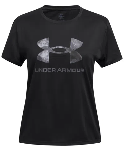 Under Armour Kids' Big Girls Ua Tech Big Logo Crewneck T-shirt In Black