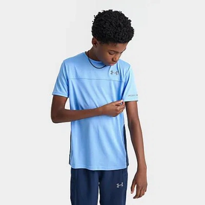 Under Armour Big Kids Tech Hybrid T-shirt In Blue