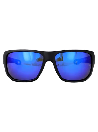 Under Armour Black Multicolor Acetate Sunglasses In Blue