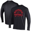 Under Armour Black Wisconsin Badgers 2025 Sideline Football Performance Cotton Long Sleeve T-shirt In Black
