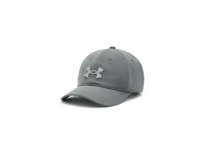 Under Armour Blitzing Hat Adjustable (little Kids/big Kids) Caps Clay Green/titanium: One Size In Gray