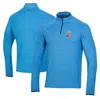UNDER ARMOUR UNDER ARMOUR  BLUE ARNOLD PALMER INVITATIONAL T2 GREEN HALF MOONS PRINT QUARTER-ZIP PULLOVER TOP
