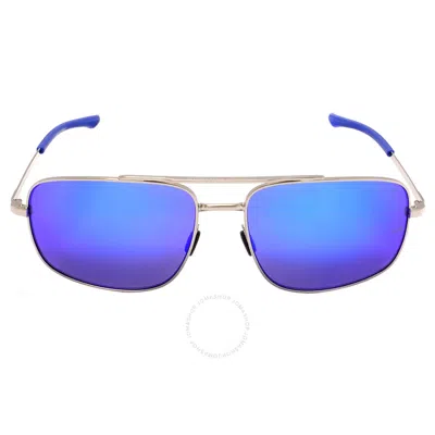 Under Armour Blue Rectangular Unisex Sunglasses Ua 0015/g/s 0010/z0 59