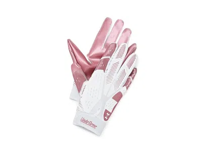Under Armour Blur Football Gloves Remedies Foot Care White/white/metallic Rose Gold: Sm In Pink