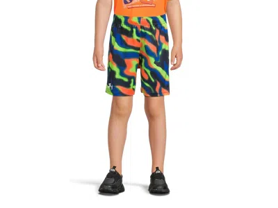 Under Armour Boost Printed Shorts (little Kid/big Kid) Boy's Clothing Blaze Orange : 7 Little Kid, Polyester