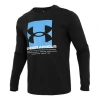 Under Armour Boxed Script Long Sleeve T-shirt 'black Blue'
