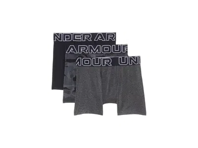 Under Armour Boxer Brief Underwear (big Kid) Boy's Underwear Castlerock : Md (10-12 Big Kid), Elastane/polyester In Gray