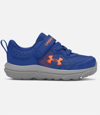 Under Armour Kids' Boy's Binf Assert 10 Alternative Closure Shoes In Blue Surf White Black