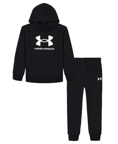 UNDER ARMOUR BOYS 2T-7 2-PIECE BIG LOGO HOODIE AND JOGGERS SET