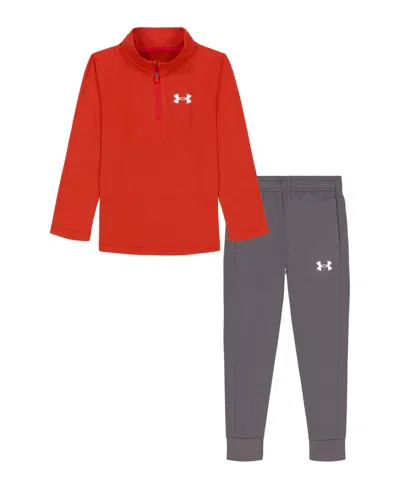Under Armour Kids' Boys 2t-7 2-piece Quarter-zip Top And Joggers Set In Multi