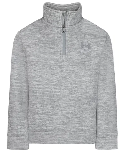 Under Armour Kids' Boys 2t-7 Quarter-zip Long Sleeve Sweatshirt In Gray
