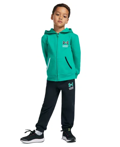 Under Armour Kids' Boys' 2t-7 Full-zip Hoodie And Joggers, 2-piece Set In Green