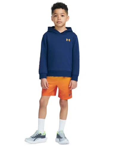 Under Armour Kids' Boys' 2t-7 Long-sleeve Hoodie And Shorts, 2-piece Set In Blue