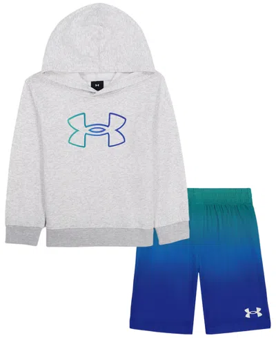 Under Armour Kids' Boys' 2t-7 Long-sleeve Hoodie And Shorts, 2-piece Set In Multi
