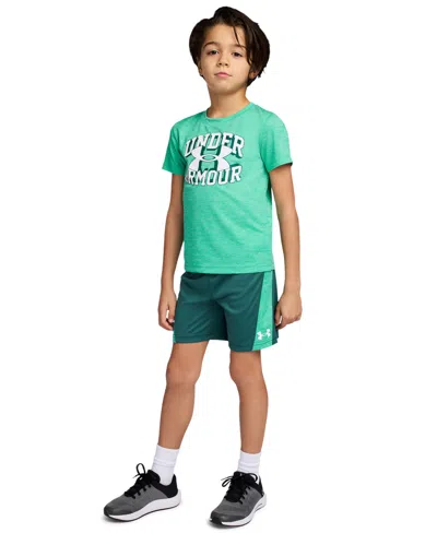 Under Armour Kids' Boys' 2t-7 Short-sleeve T-shirt And Shorts, 2-piece Set In Green