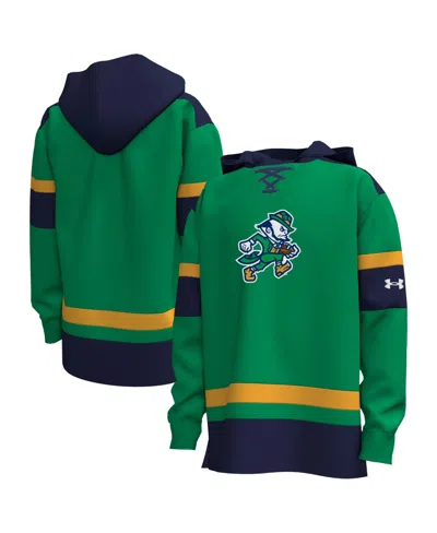 Under Armour Kids' Boys' 4-20 Lace-up Oversized Pullover Hoodie In Green