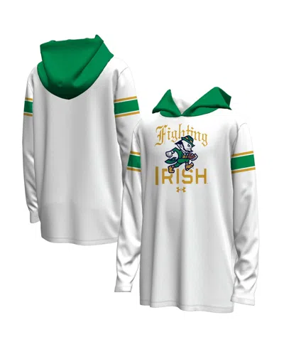 Under Armour Kids' Boys' 4-20 Ua Gameday Armourfuse Collegiate Long Sleeve Sublimated Graphics Hoodie In White