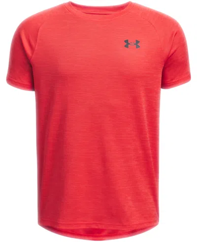 Under Armour Kids' Boys 6-18 Tech Textured Short Sleeve T-shirt In Red