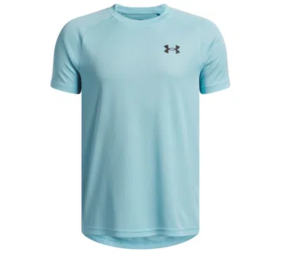 Under Armour Kids' Boys 6-18 Tech Textured Short Sleeve T-shirt In Blue