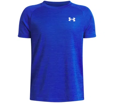 Under Armour Kids' Boys 6-18 Tech Textured Short Sleeve T-shirt In Blue