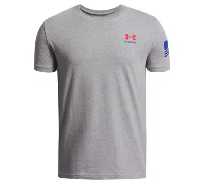Under Armour Kids' Boys' 6-20 Freedom Flag Graphic Short-sleeve T-shirt In Gray
