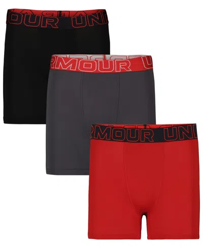 Under Armour Kids' Boys 7-20 Boxerjock Solid Boxer Briefs, 3-pack In Multi