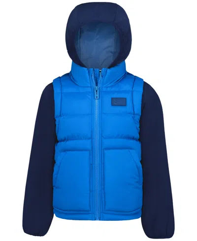 Under Armour Kids' Boys' 8-20 Full-zip Quilted Hooded Jacket In Blue