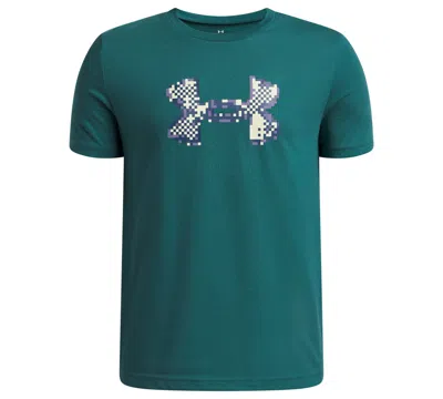 Under Armour Kids' Boys' 8-20 Pixel Logo Regular Fit T-shirt In Green