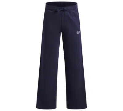 Under Armour Kids' Boys' 8-20 Rival Fleece Open-hem Cotton-blend Pants In Blue