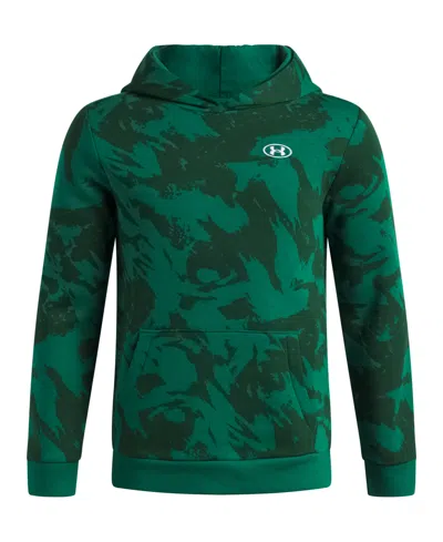 Under Armour Kids' Boys' 8-20 Rival Fleece Printed Hoodie In Green