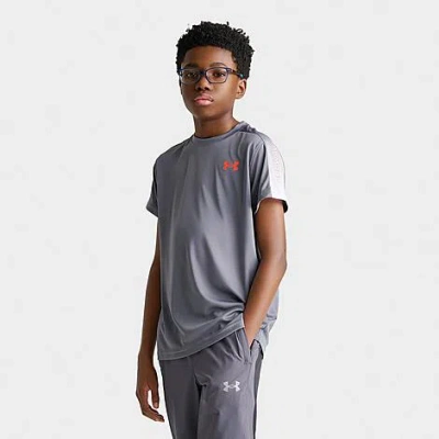Under Armour Boys Big Kids Tech Sleeve T-shirt In Gray