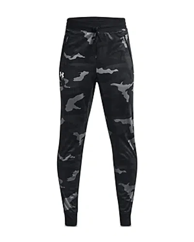 Under Armour Boys' Printed Pennant Tricot Jogger Pants - Big Kid In Downpour Gray