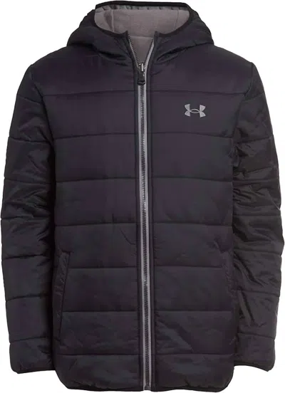 Under Armour Kids' Boys Reversible Jacket In Black In Blue