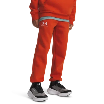 Under Armour Kids' Boys  Essential Fleece Joggers In Orange