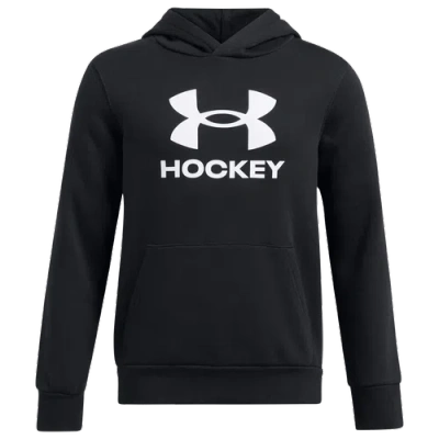 Under Armour Kids' Boys  Icon Hockey Hoodie In Black